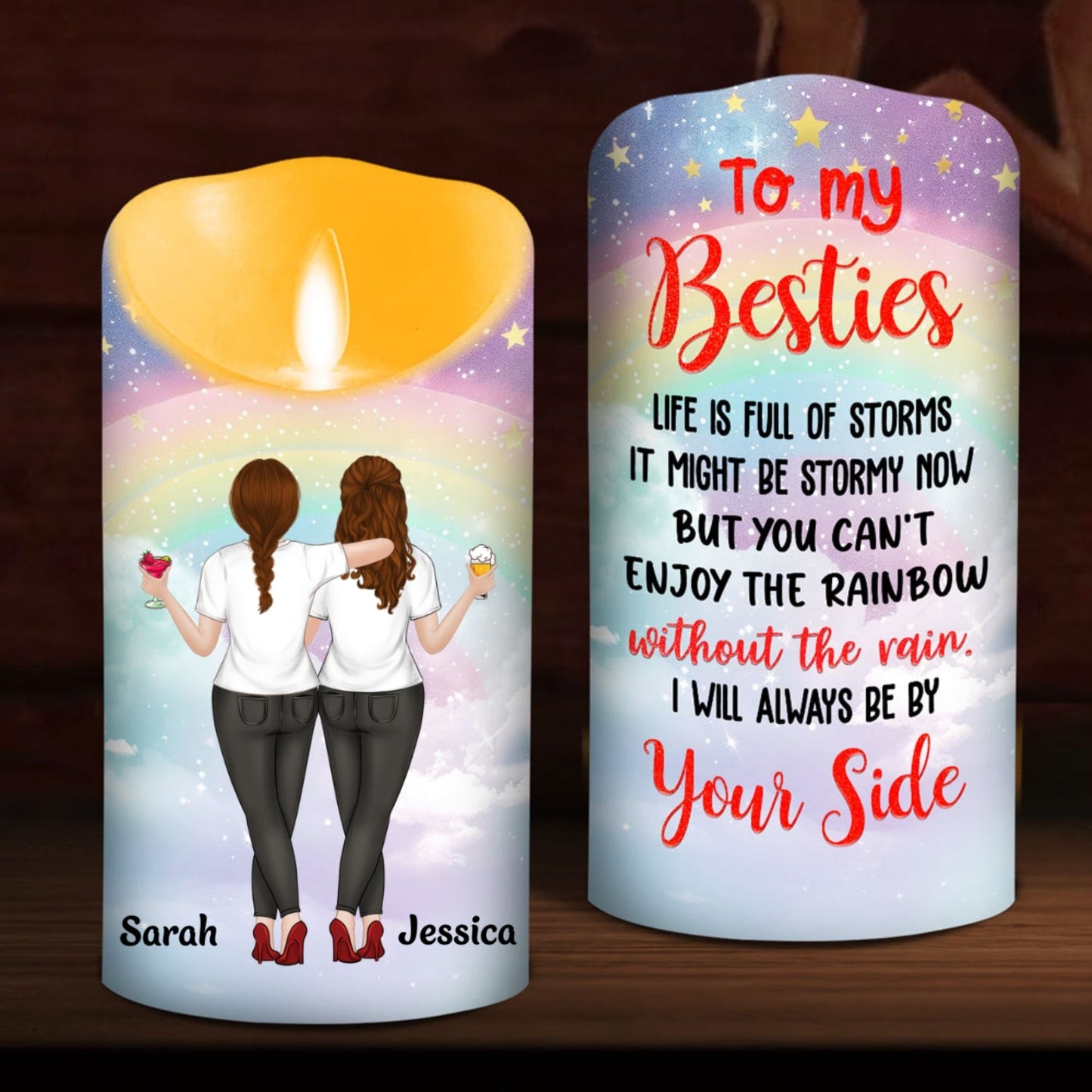 By Your Side - Personalized Custom LED Candle
