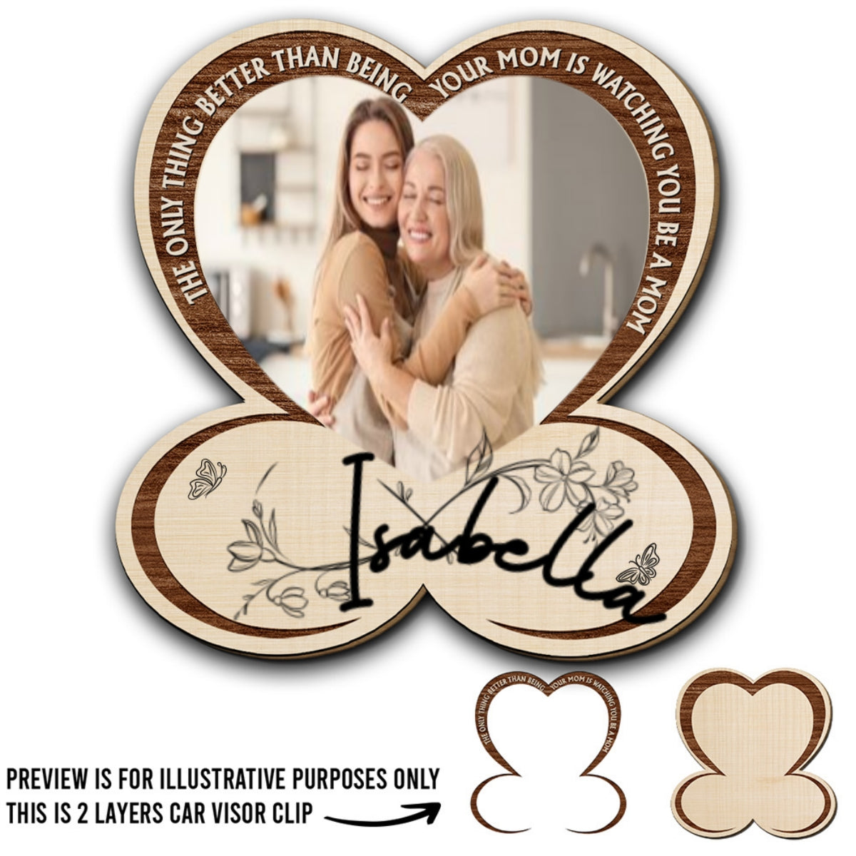 Drive Safe Mommy - Personalized Custom Car Visor Clip