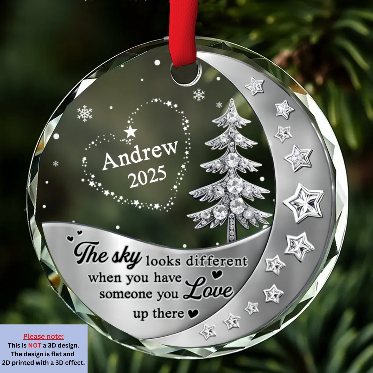 Not The Same Sky - Personalized Custom 3D Effect Glass Ornament