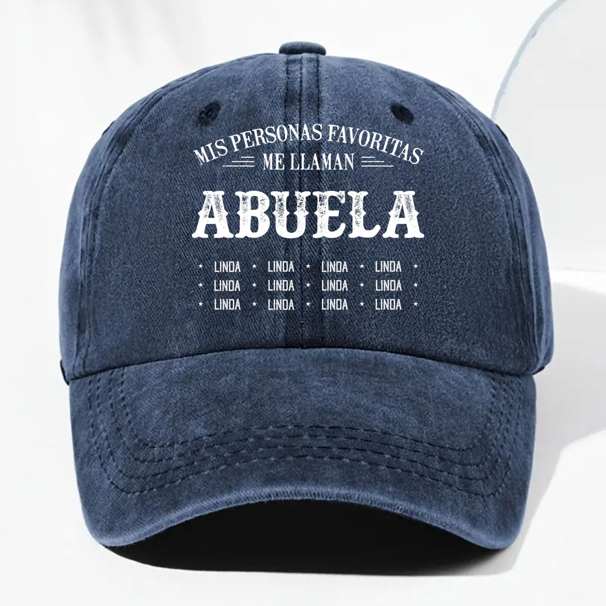 Mis Personas Favoritas Me Llaman Nana - Gorra de Mezclilla Vintage Lavada Personalizada
