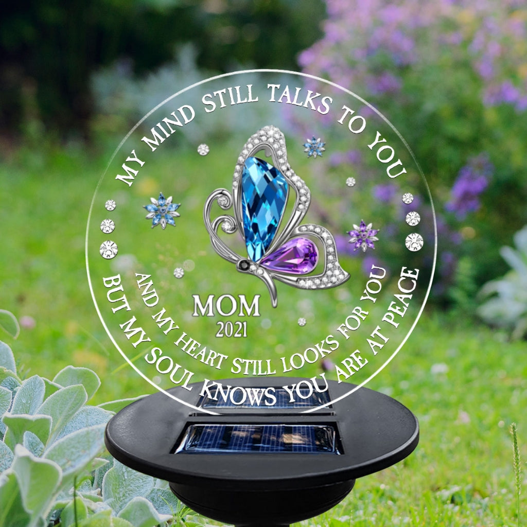 My Soul Knows You Are At Peace - Personalized Custom Solar Light