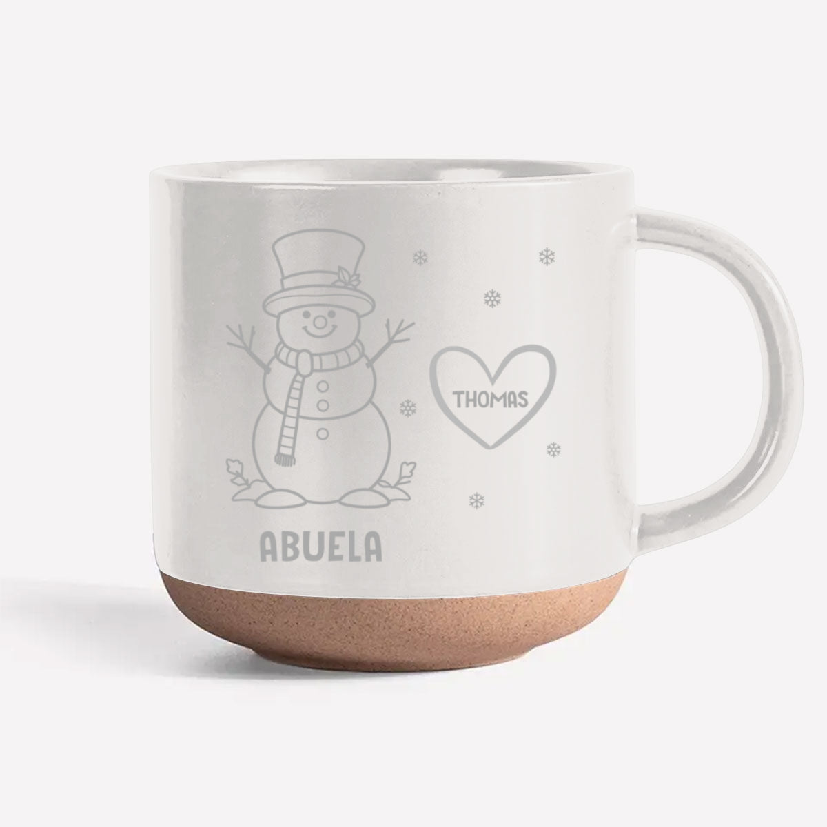 Snowman Grandma Ever - Personalized Custom Engraved Pottery Mug