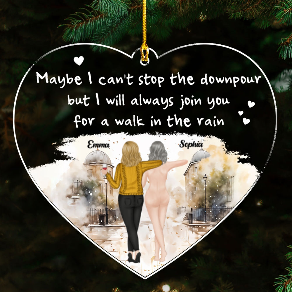 A Walk In The Rain - Personalized Custom Acrylic Ornament