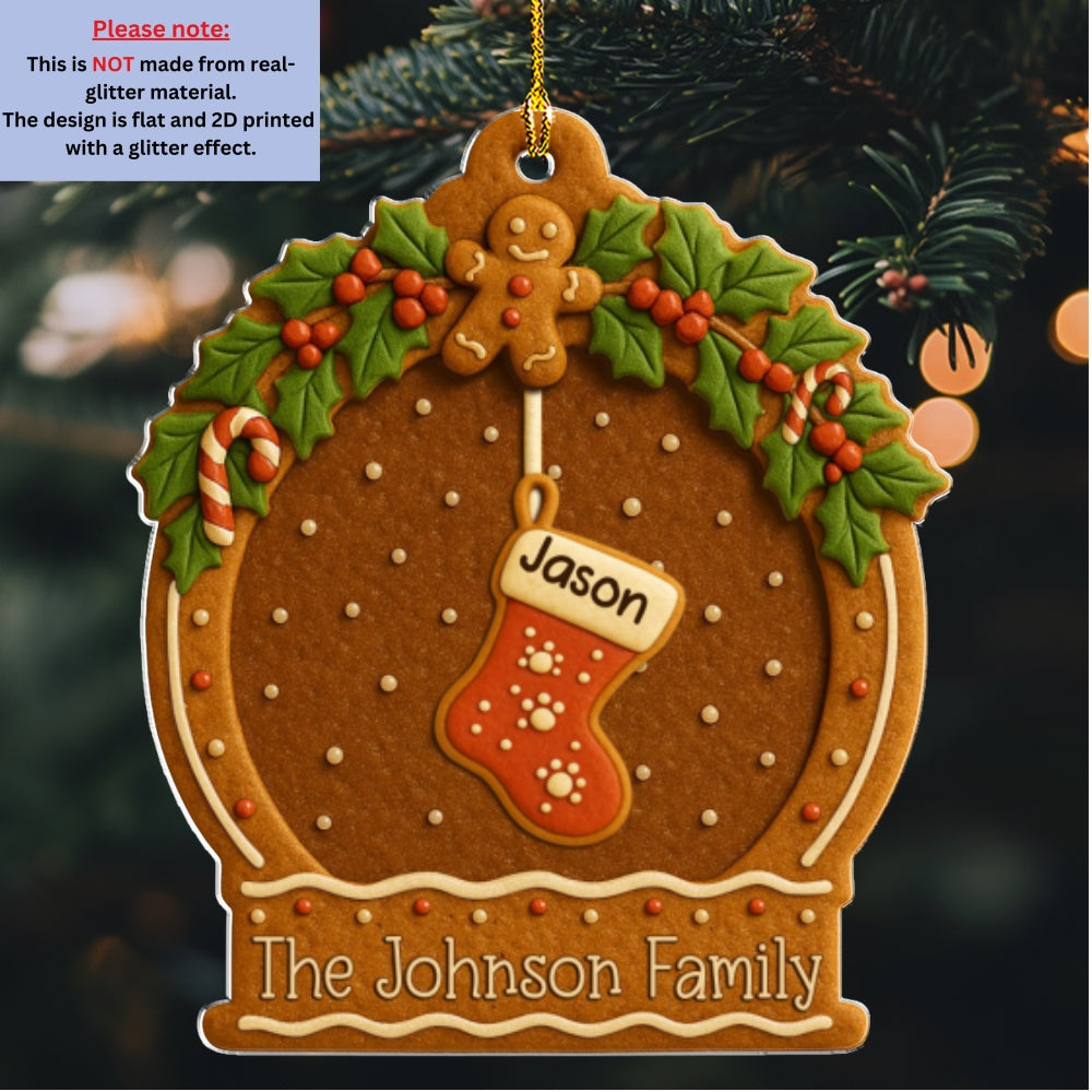 Family Cookies Christmas - Personalized Custom Acrylic Ornament