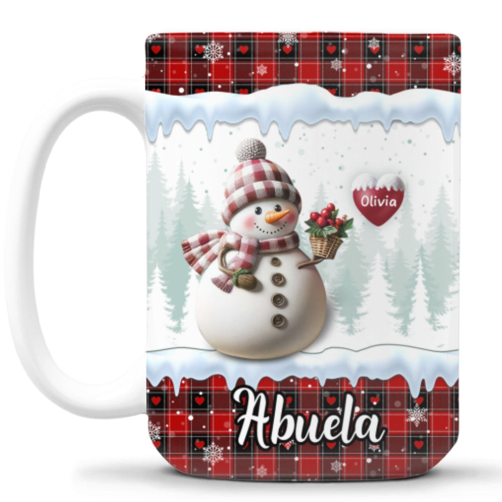 Snowman Grandma - Personalized Custom Coffee Mug