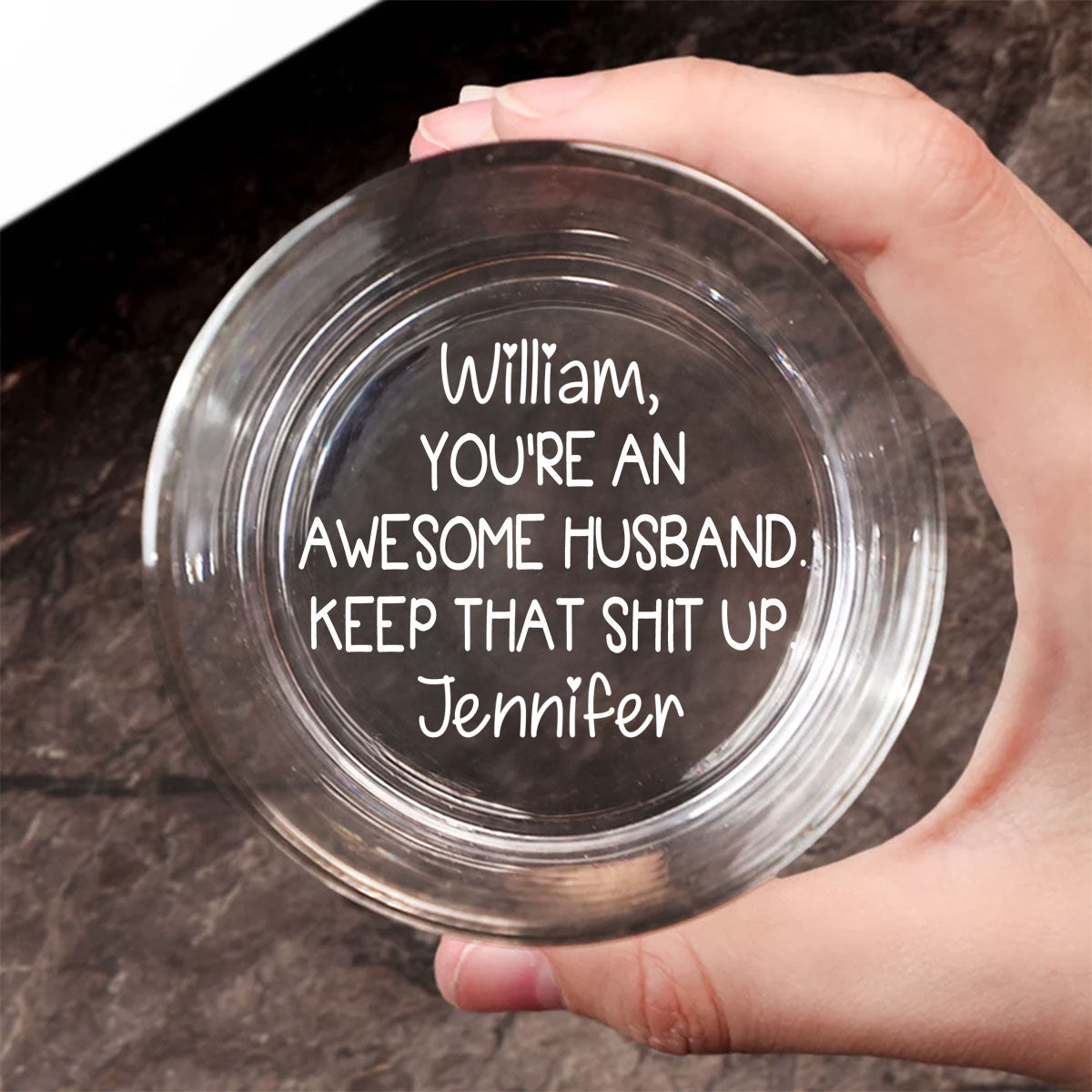 Awesome Husband - Personalized Custom Engraved Whiskey Glass