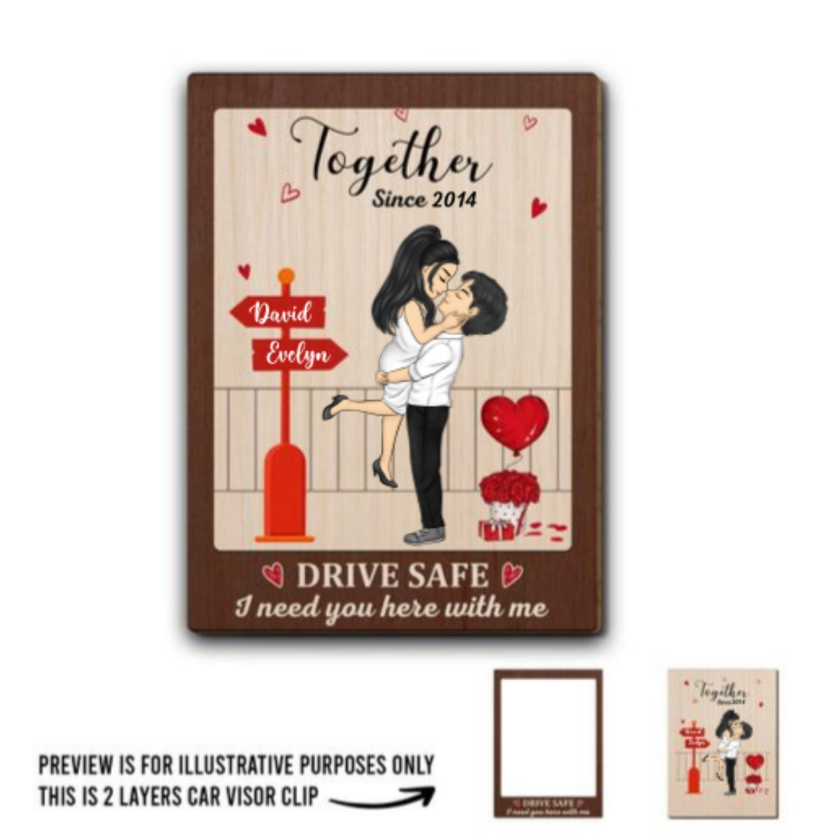 Love You So - Personalized Custom Car Visor Clip