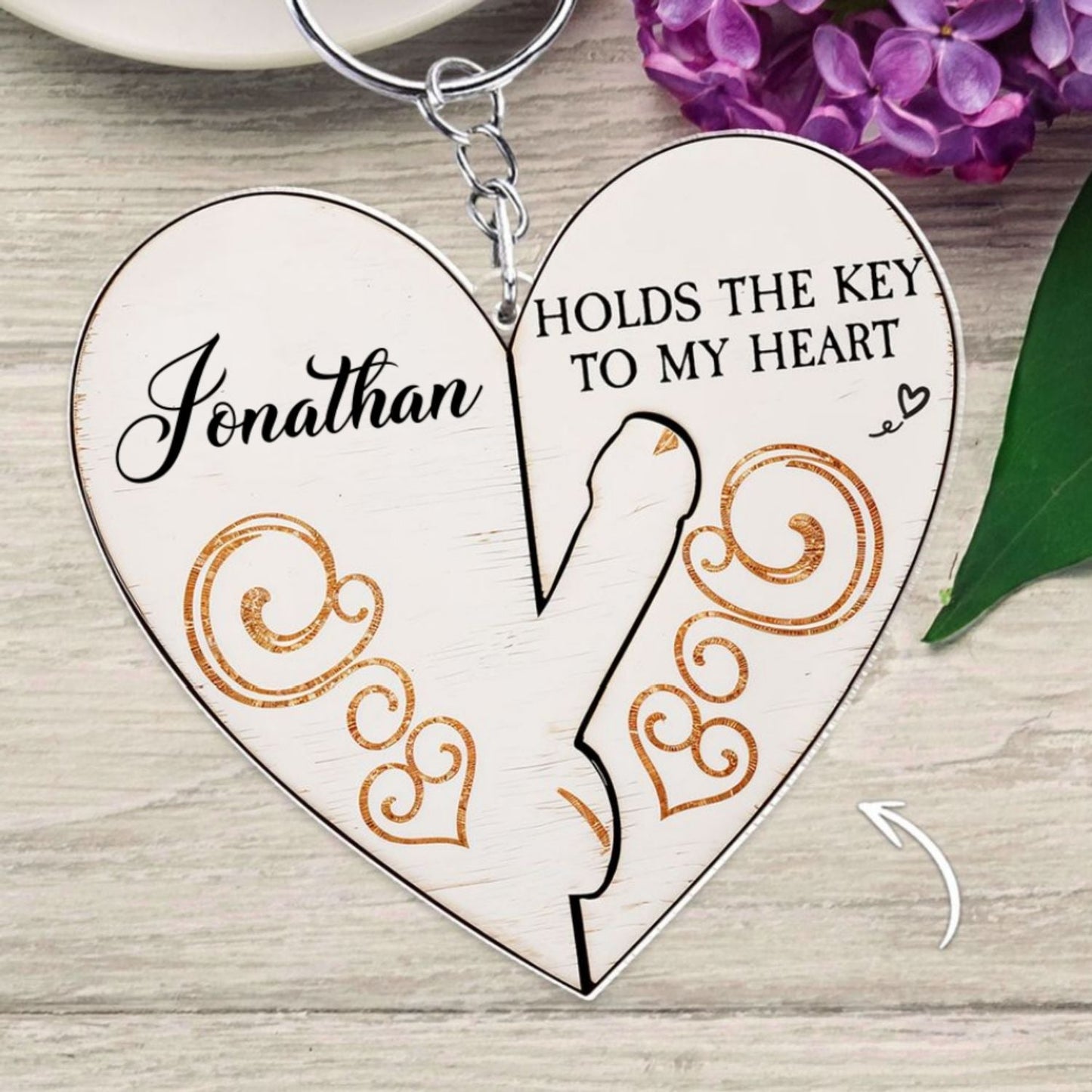 You Hold The Key To My Heart - Personalized Custom Acrylic Keychain