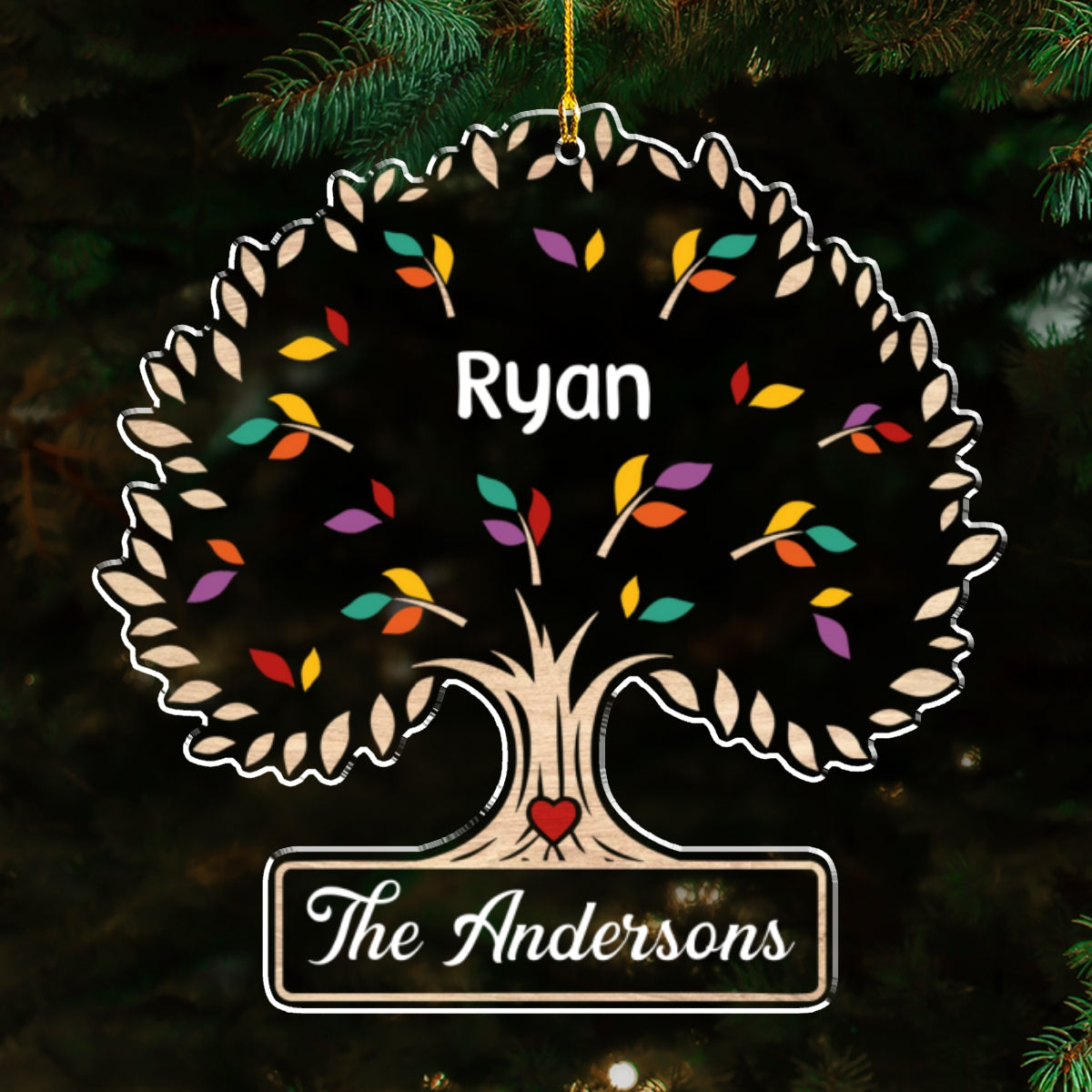 Great Team Tree - Personalized Custom Acrylic Ornament