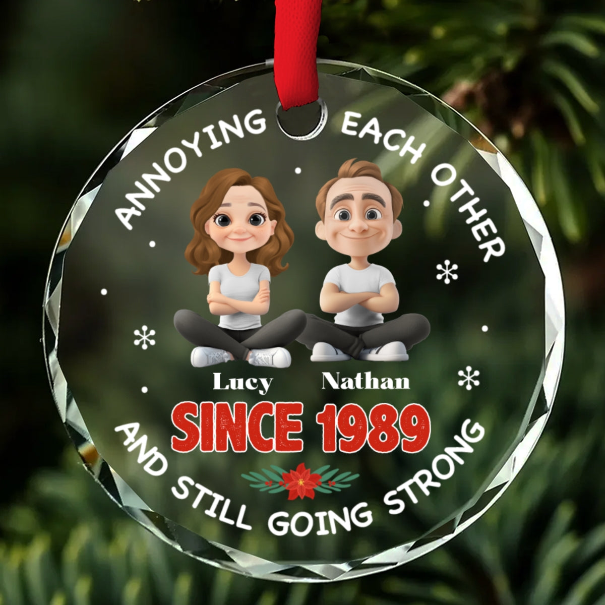 Forever In Love - Personalized Custom Glass Ornament