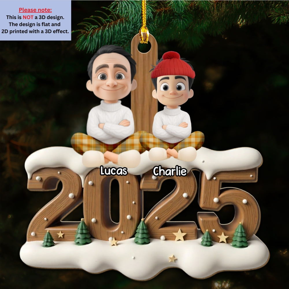 As A Parent Now Onwards - Personalized Custom 3D Effect Wood Ornament