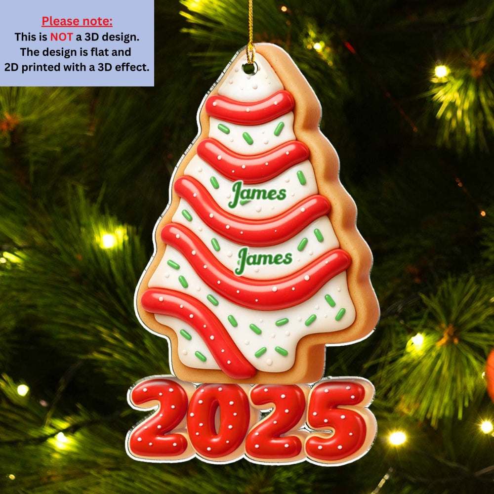 Family Memories Are Sweet As Cake - Personalized Custom 3D Effect Acrylic Ornament