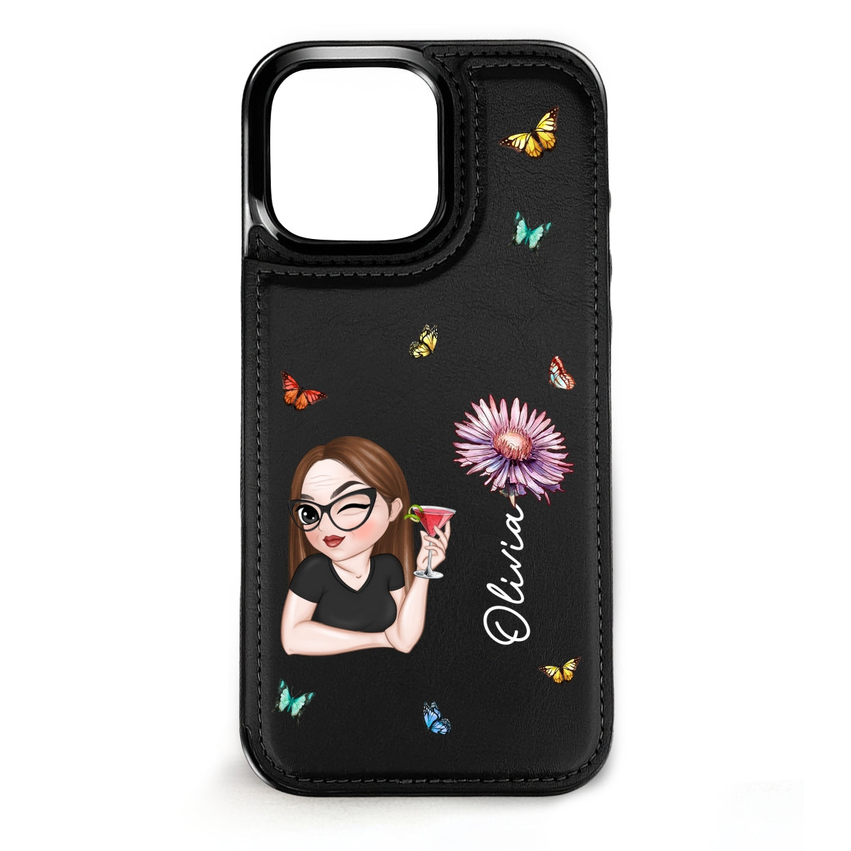 Beautiful Bestie - Personalized Custom Leather Phone Case