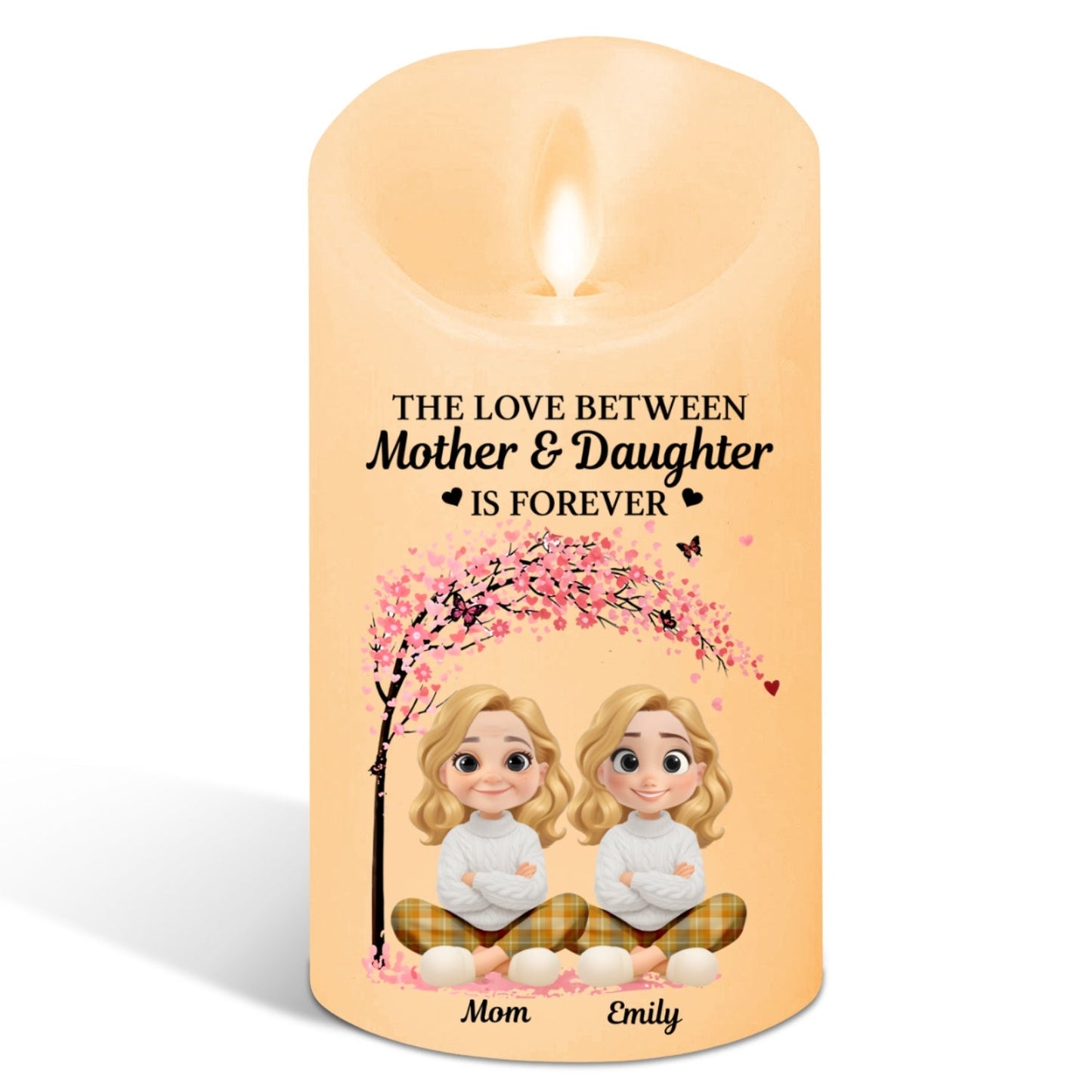 Love Between Us Lasts Forever - Personalized Custom LED Candle