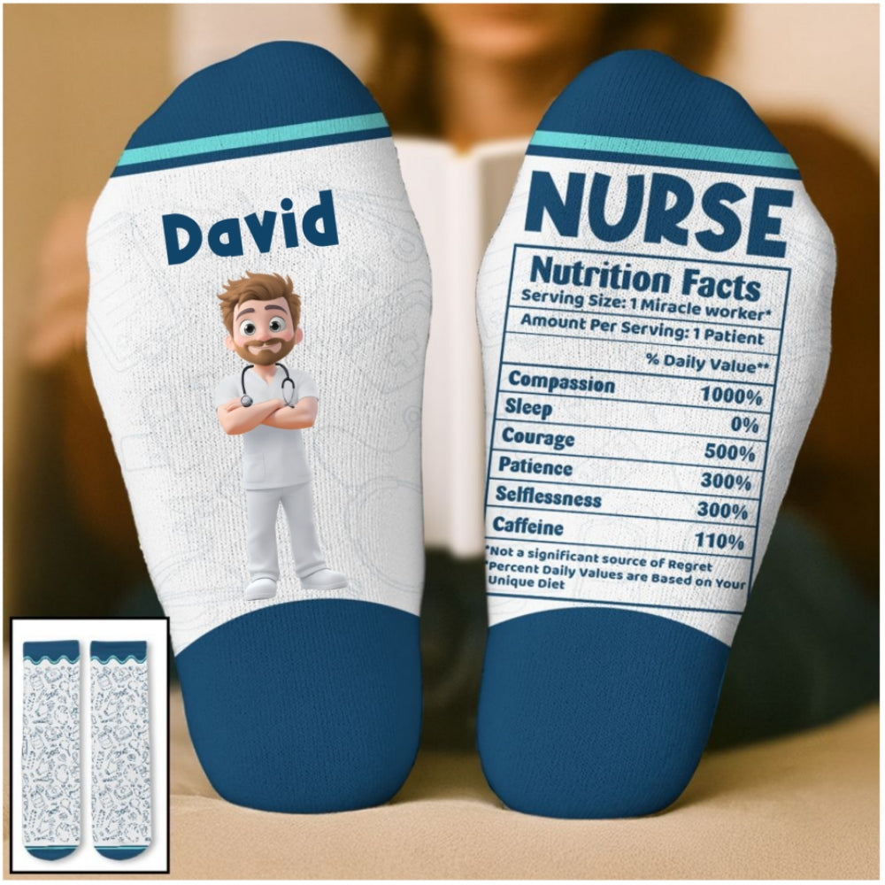 Proud To Be A Nurse - Personalized Custom Crew Socks
