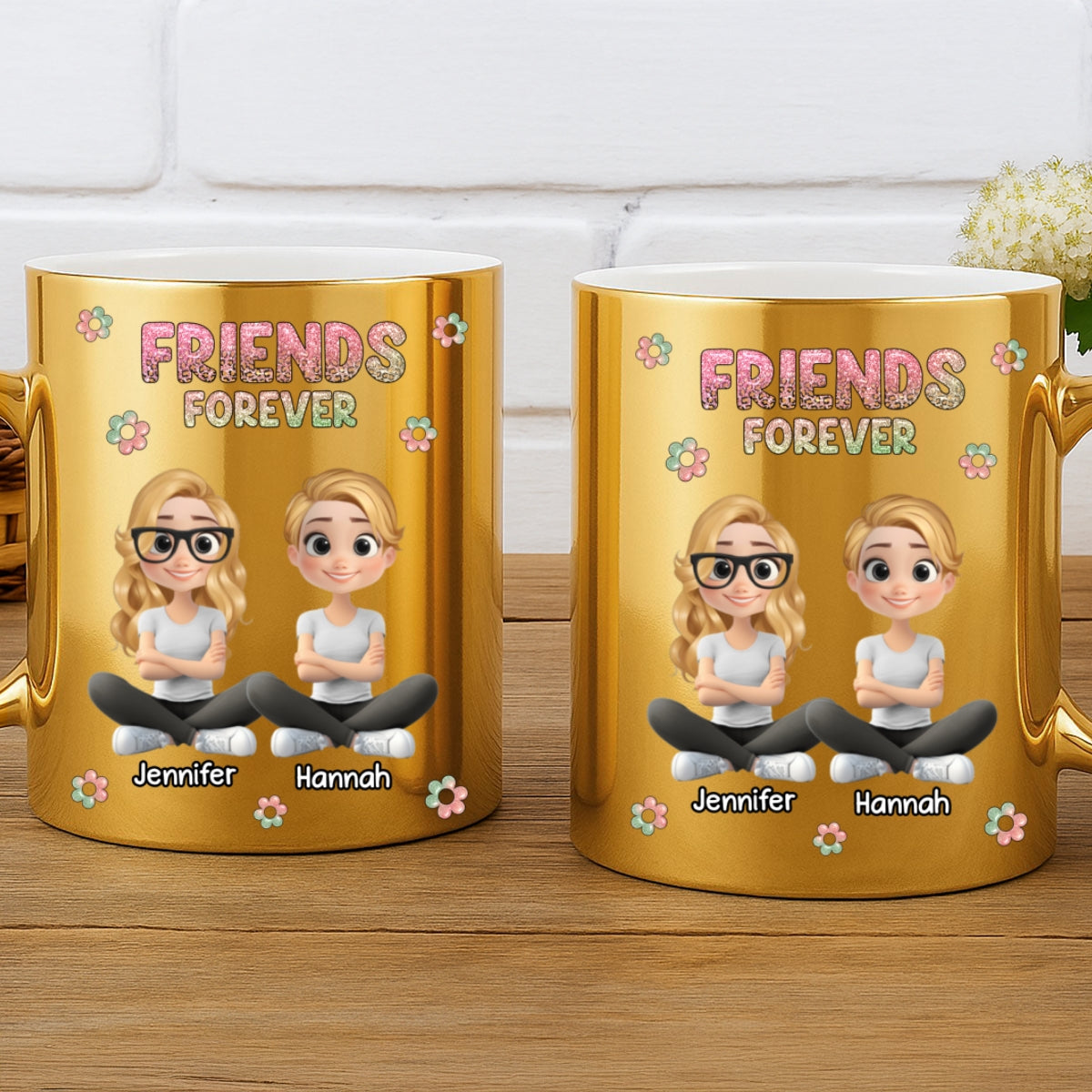 Always My Bestfriend - Personalized Custom Metallic Mug