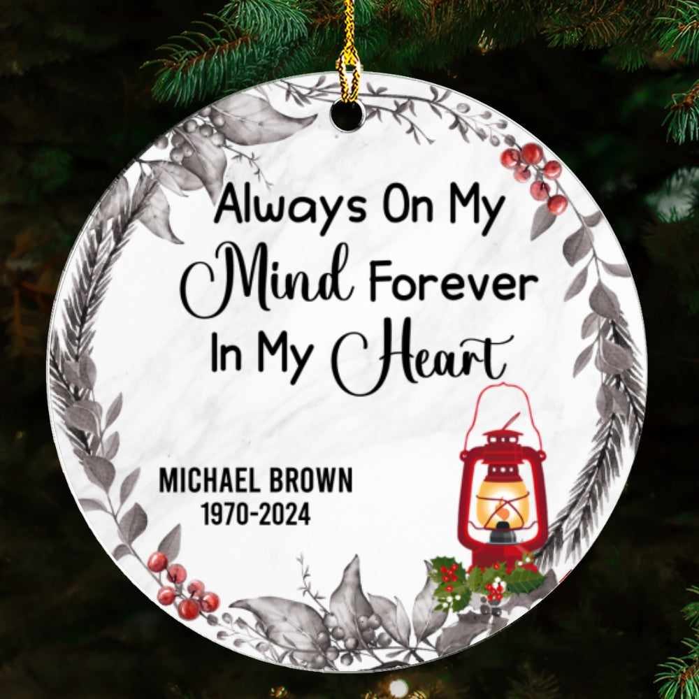 Red Cardinal Memorial - Personalized Custom Acrylic Ornament