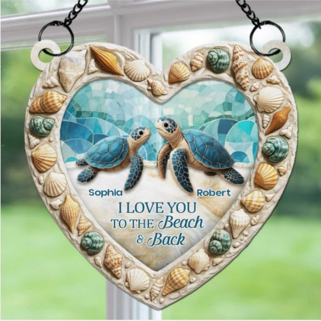 To The Ocean And Back - Personalized Custom Suncatcher