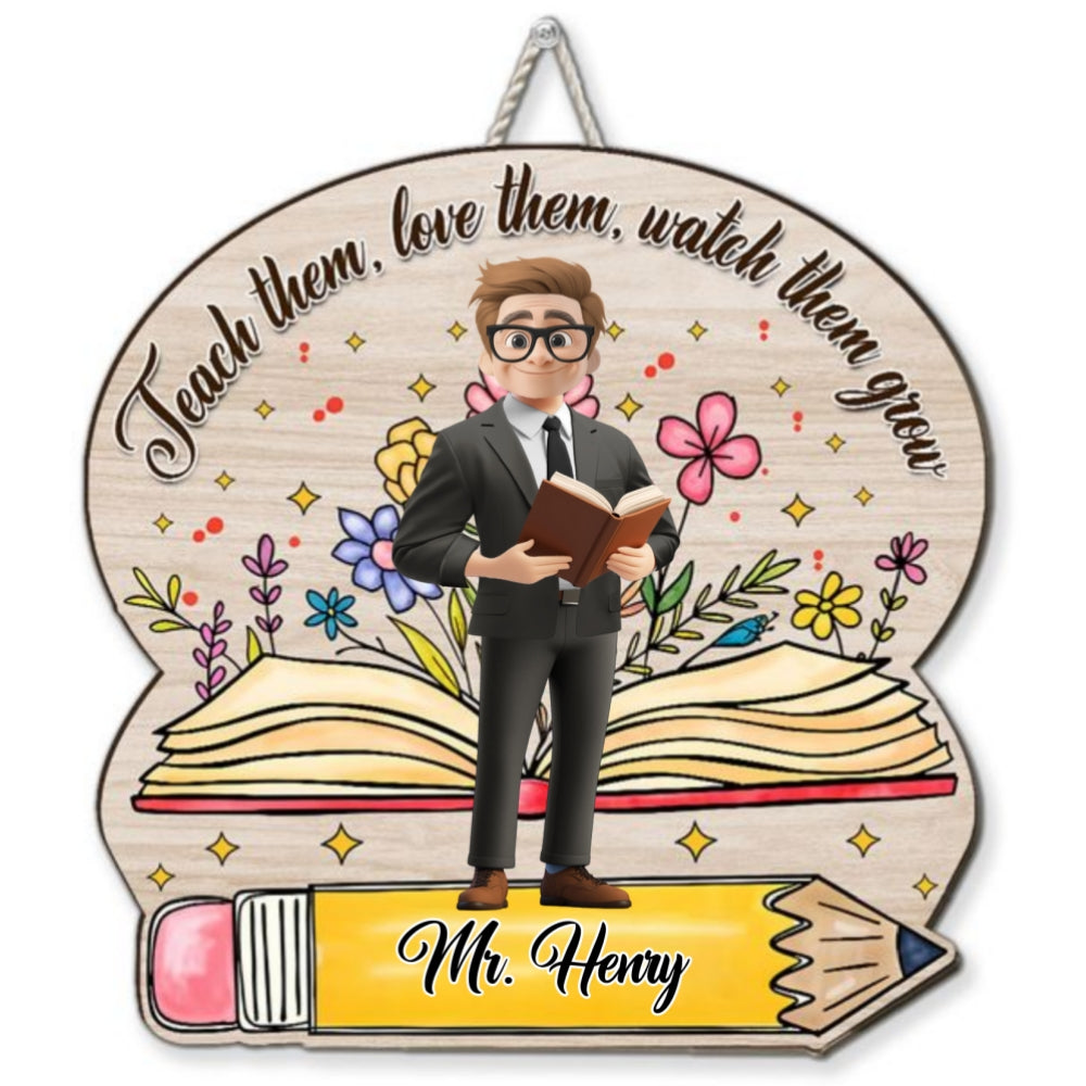 Watch Them Grow - Personalized Custom Wood Sign