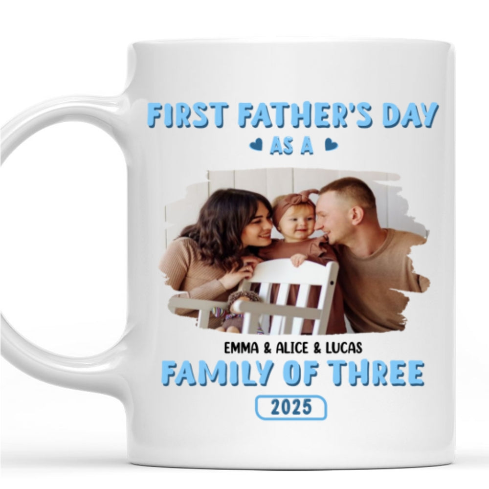 First Father Day Photo - Personalized Custom Coffee Mug