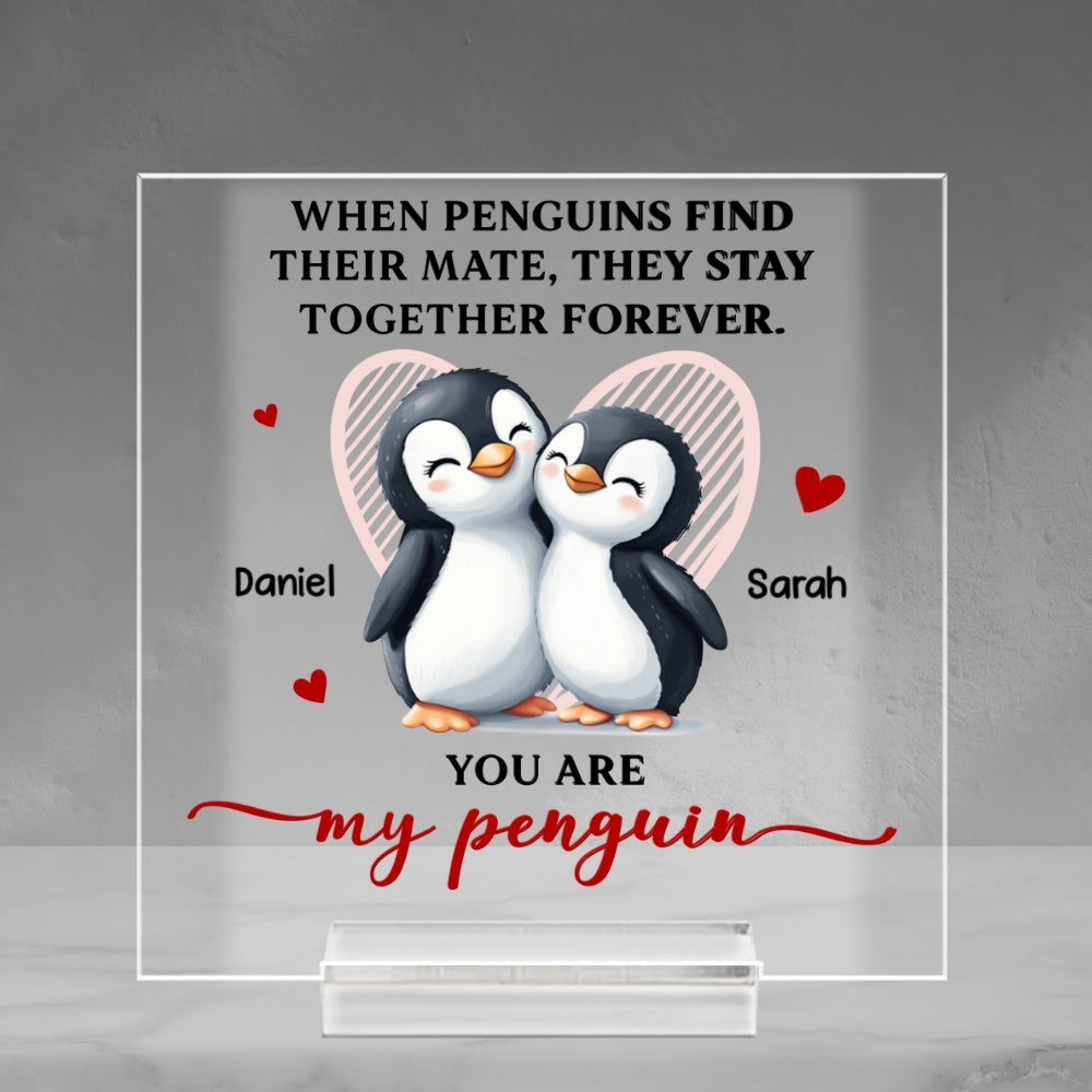 My Penguin - Personalized Custom Acrylic Plaque With Base