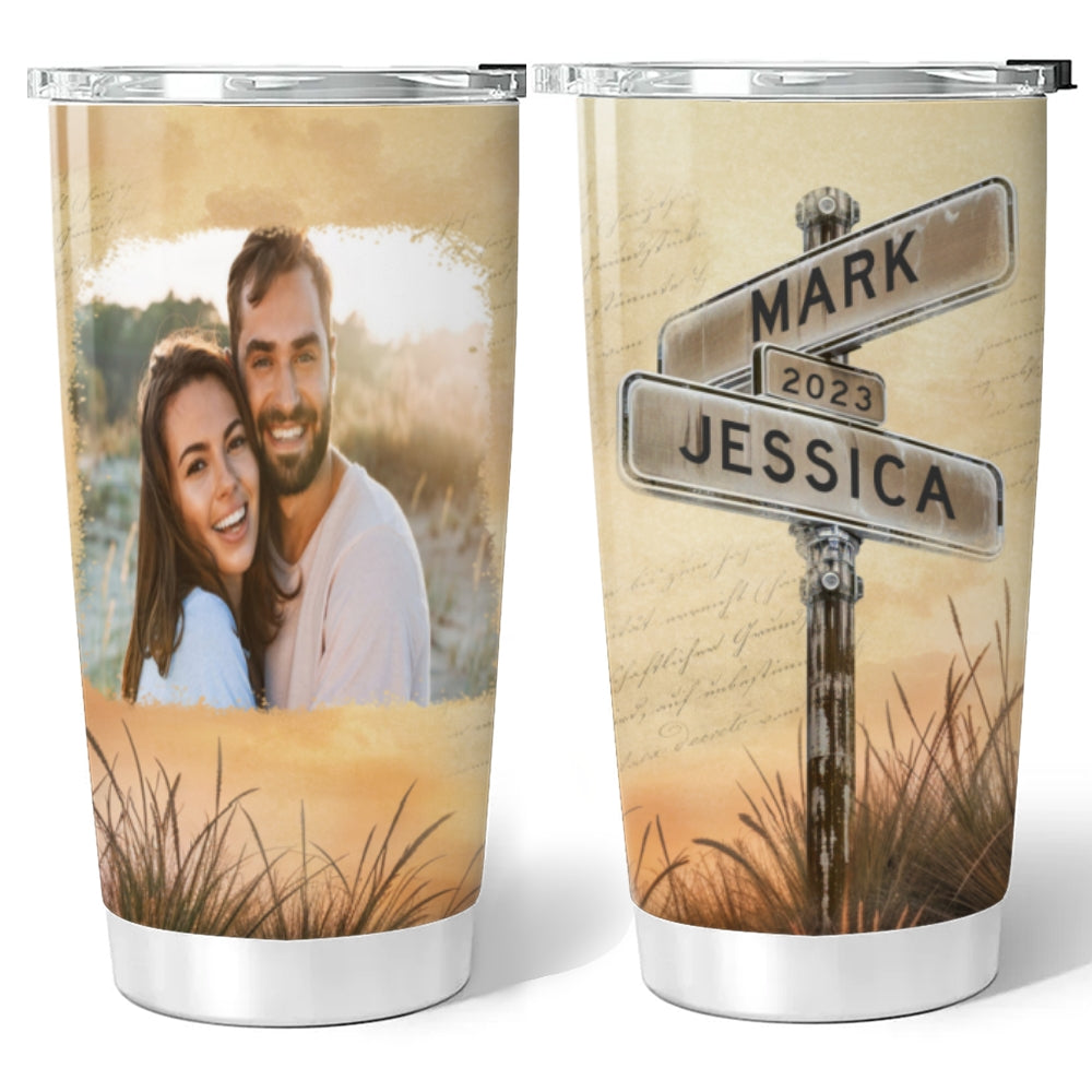 Our Road Of Love - Personalized Custom Tumbler