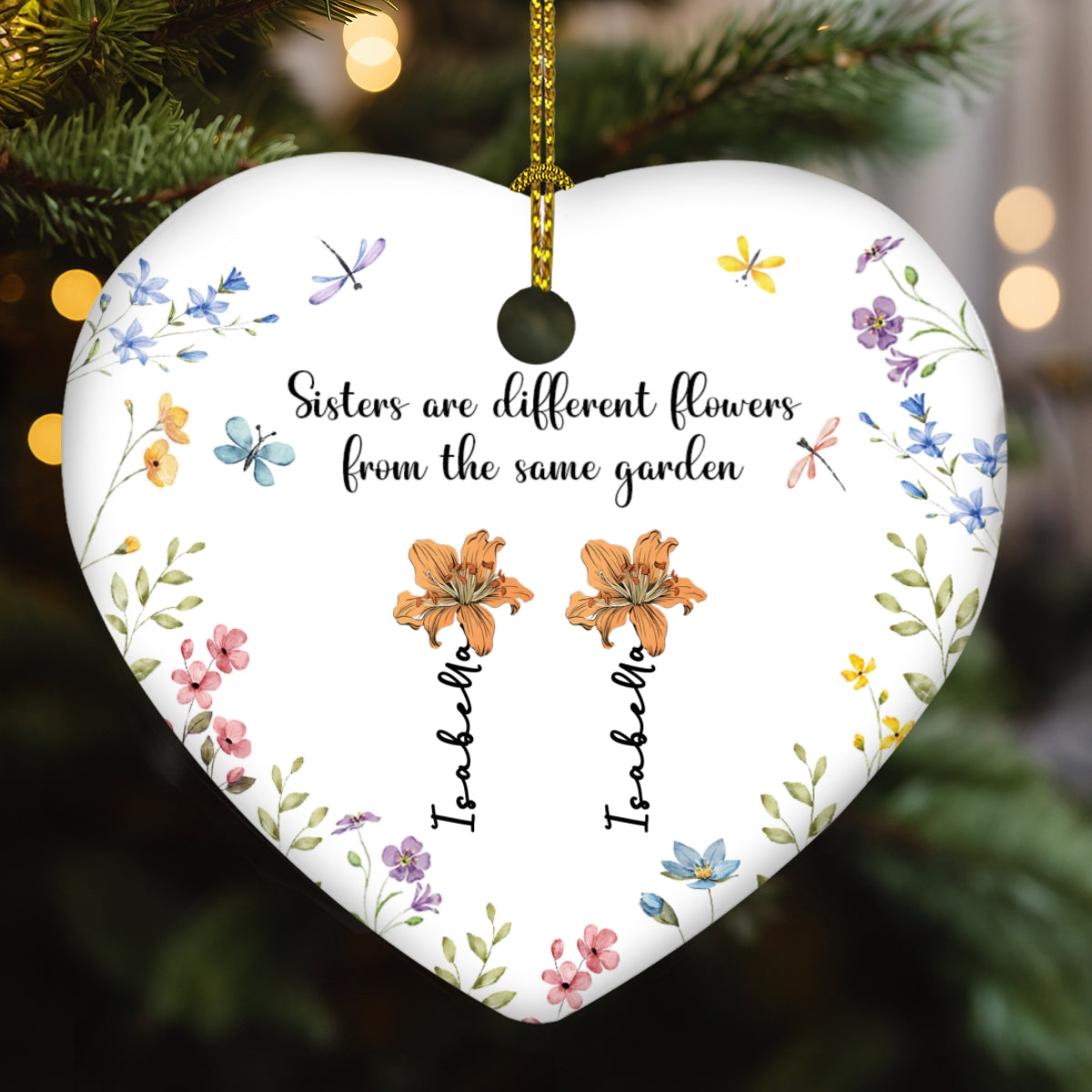 Every Flower Blooms In Its Own Time - Personalized Custom Ceramic Ornament