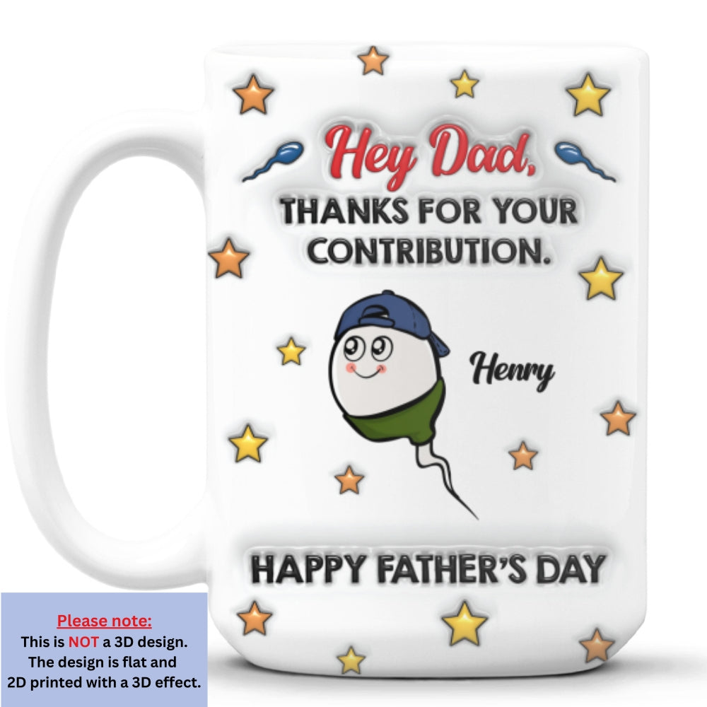 Thanks For Strong Swimmer Genes - Personalized Custom 3D Inflated Effect Mug