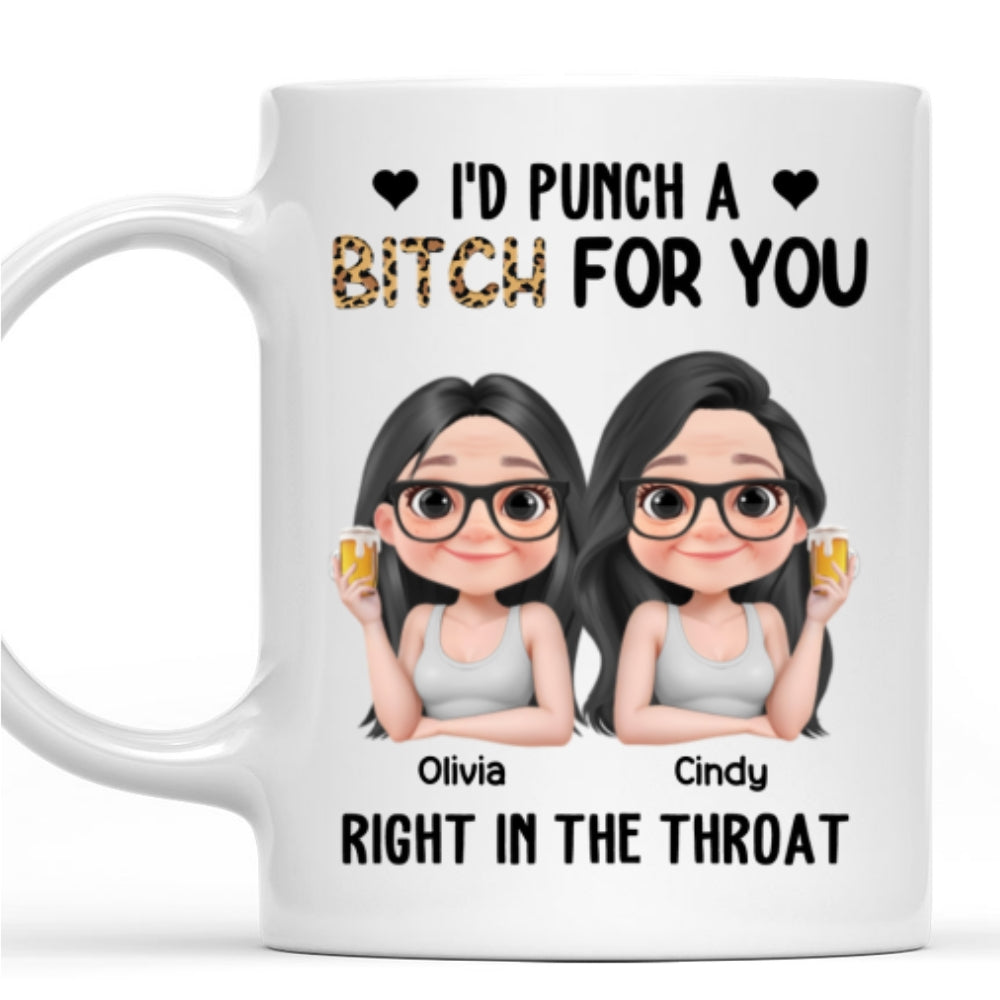 Punch For You My Bestie - Personalized Custom Coffee Mug