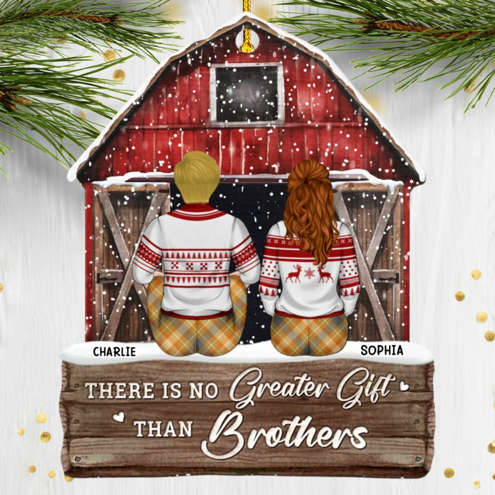 The Greatest Gift Is Family - Personalized Custom Wood Ornament