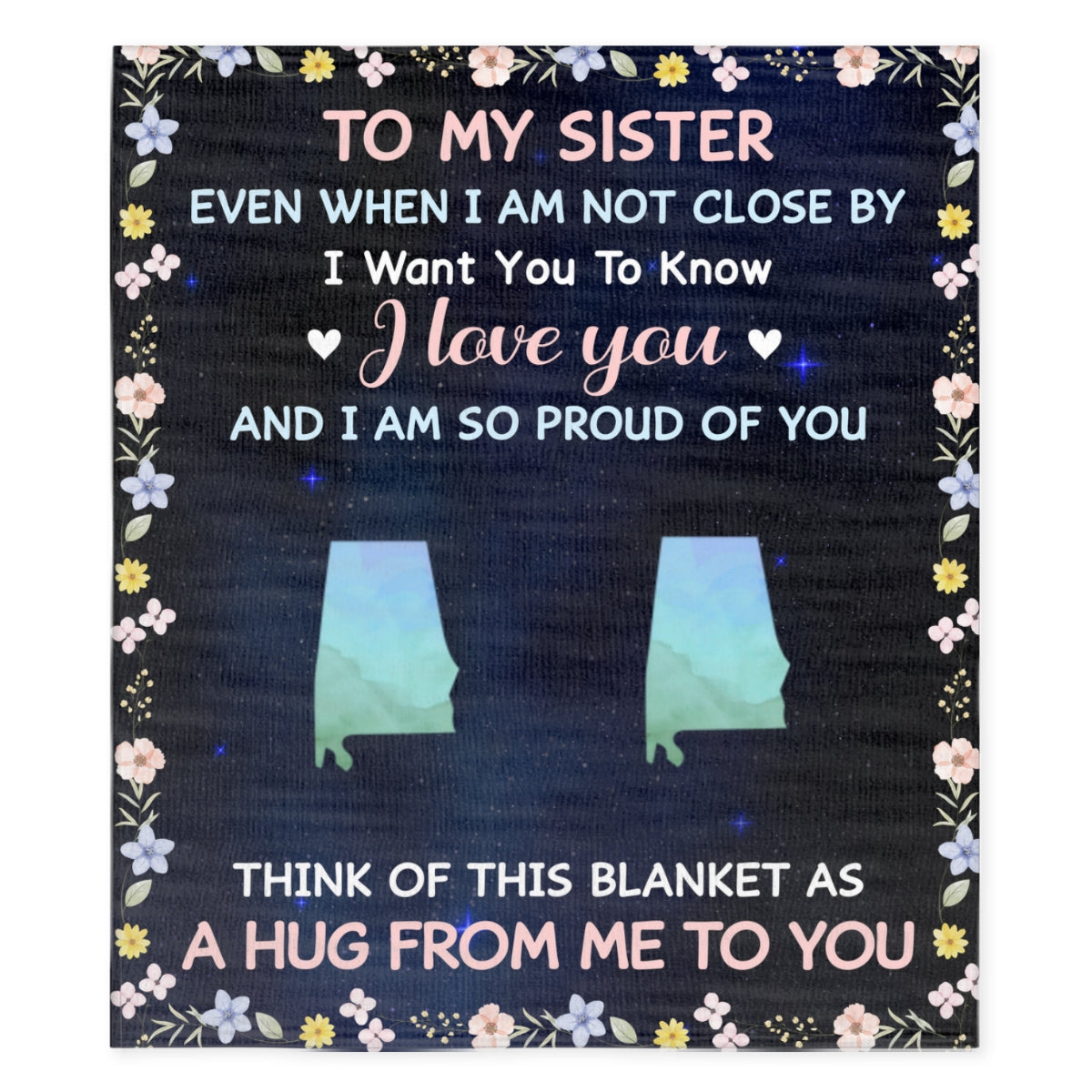 A Hug From Me To You - Personalized Custom Fleece Blanket