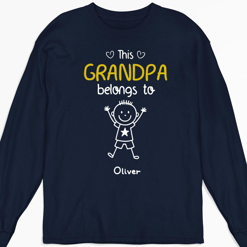 This Grandpa Belongs To Us - Personalized Custom Shirt