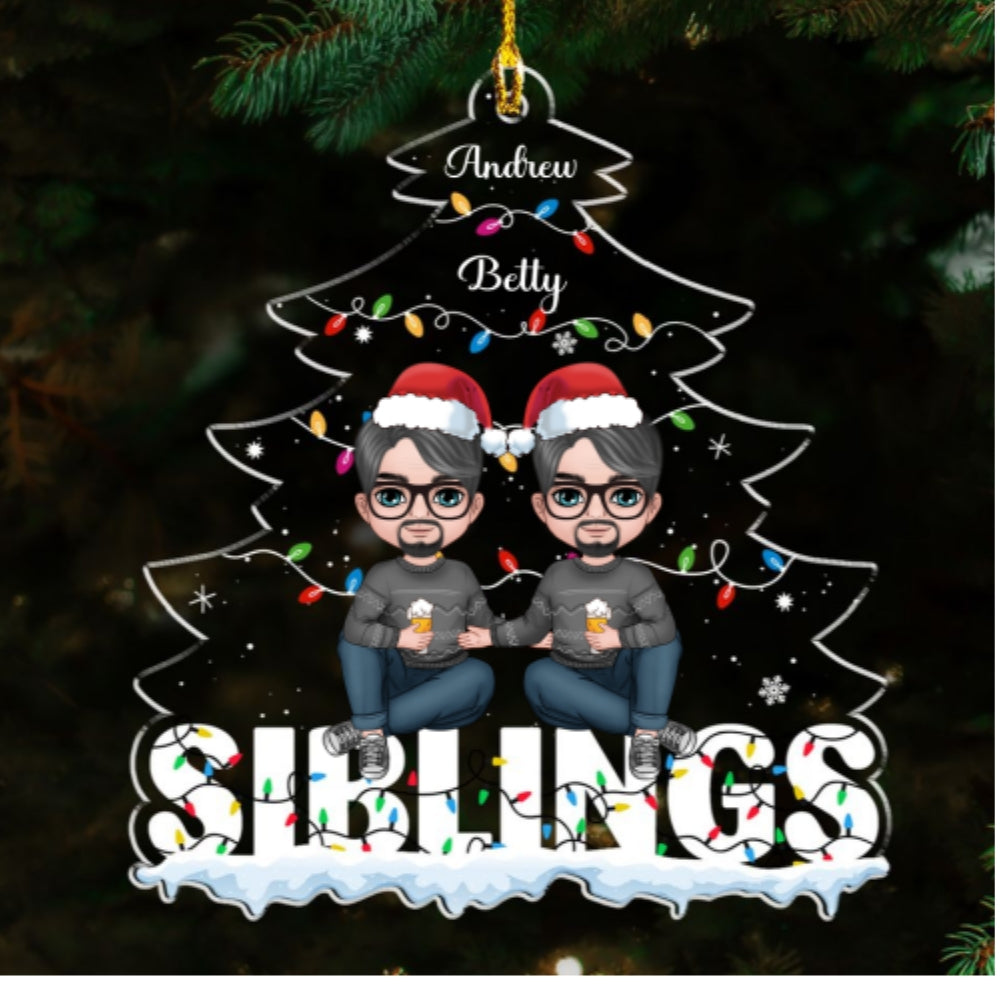 Congrats On Being My Siblings - Personalized Custom Acrylic Ornament