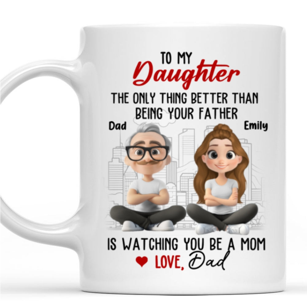 Watching You Become A Mom - Personalized Custom Coffee Mug