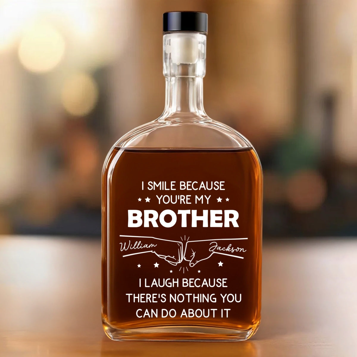 My Brother - Personalized Custom Spirits Decanter