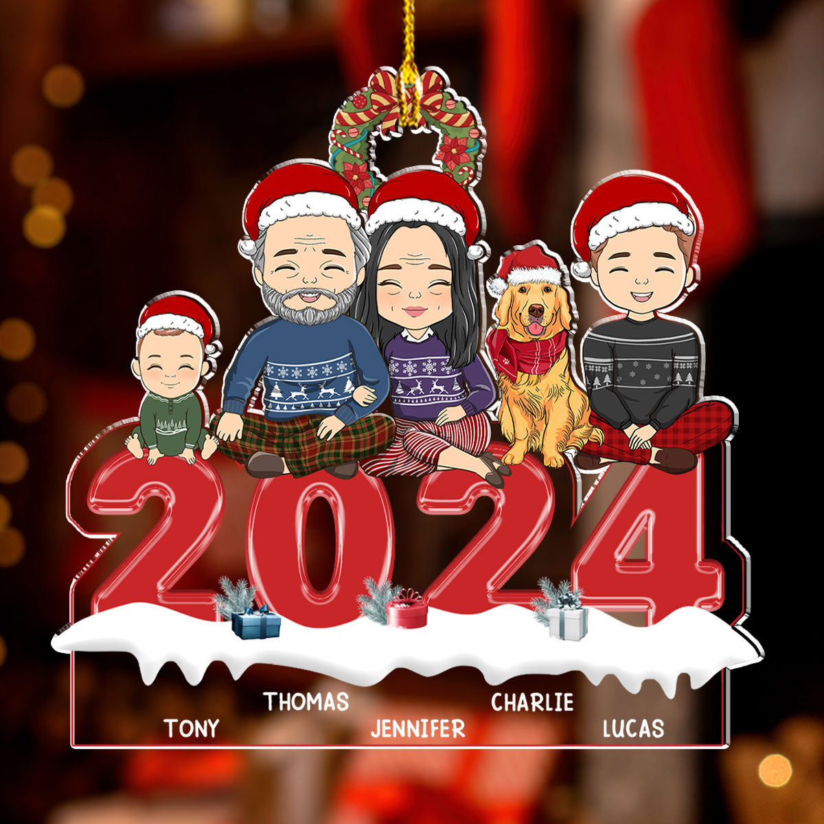 Family 2024 - Personalized Custom Acrylic Ornament