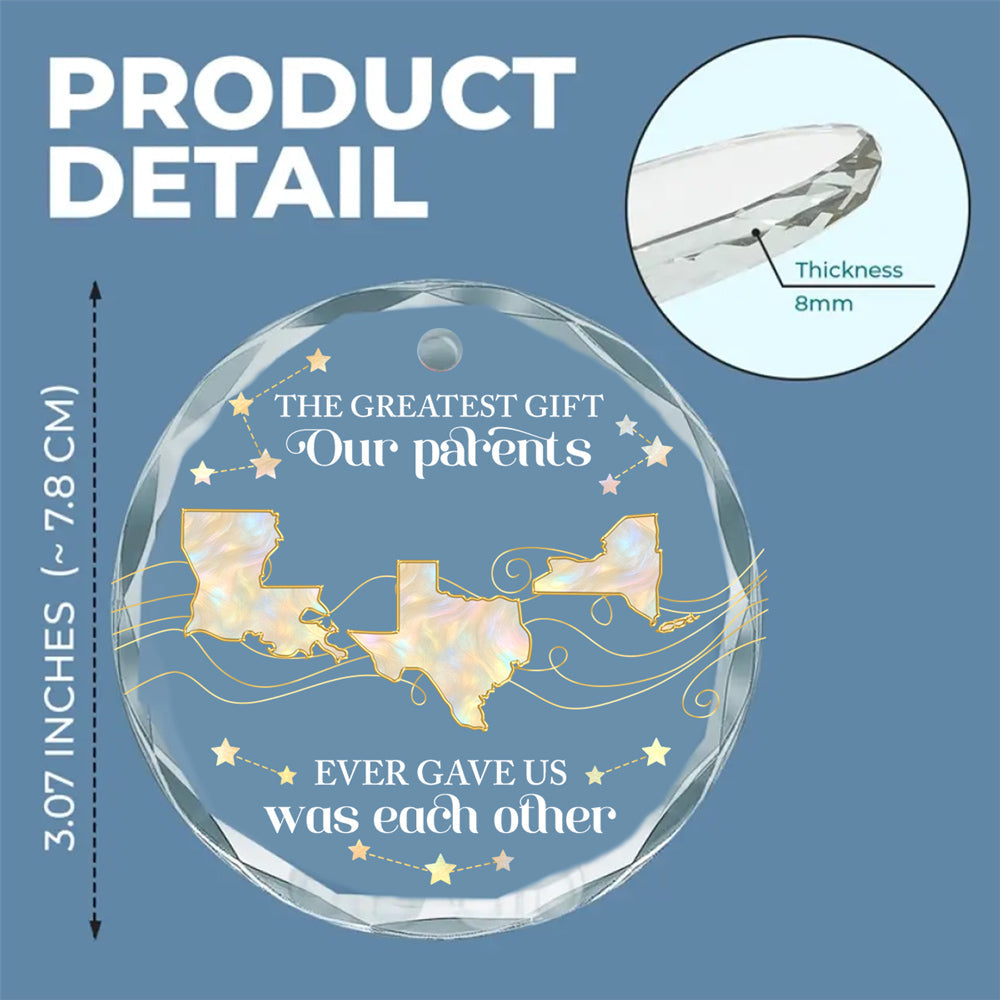 Sibling Of Pearl - Personalized Custom Glass Ornament