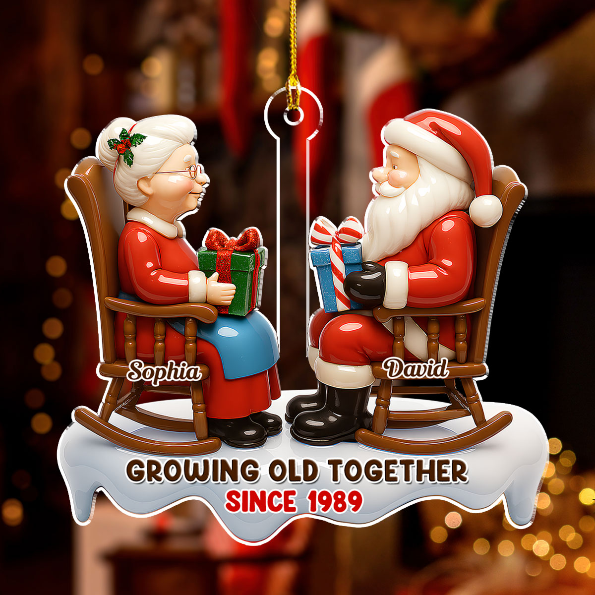 Love Nest In The Snow - Personalized Custom Acrylic Ornament