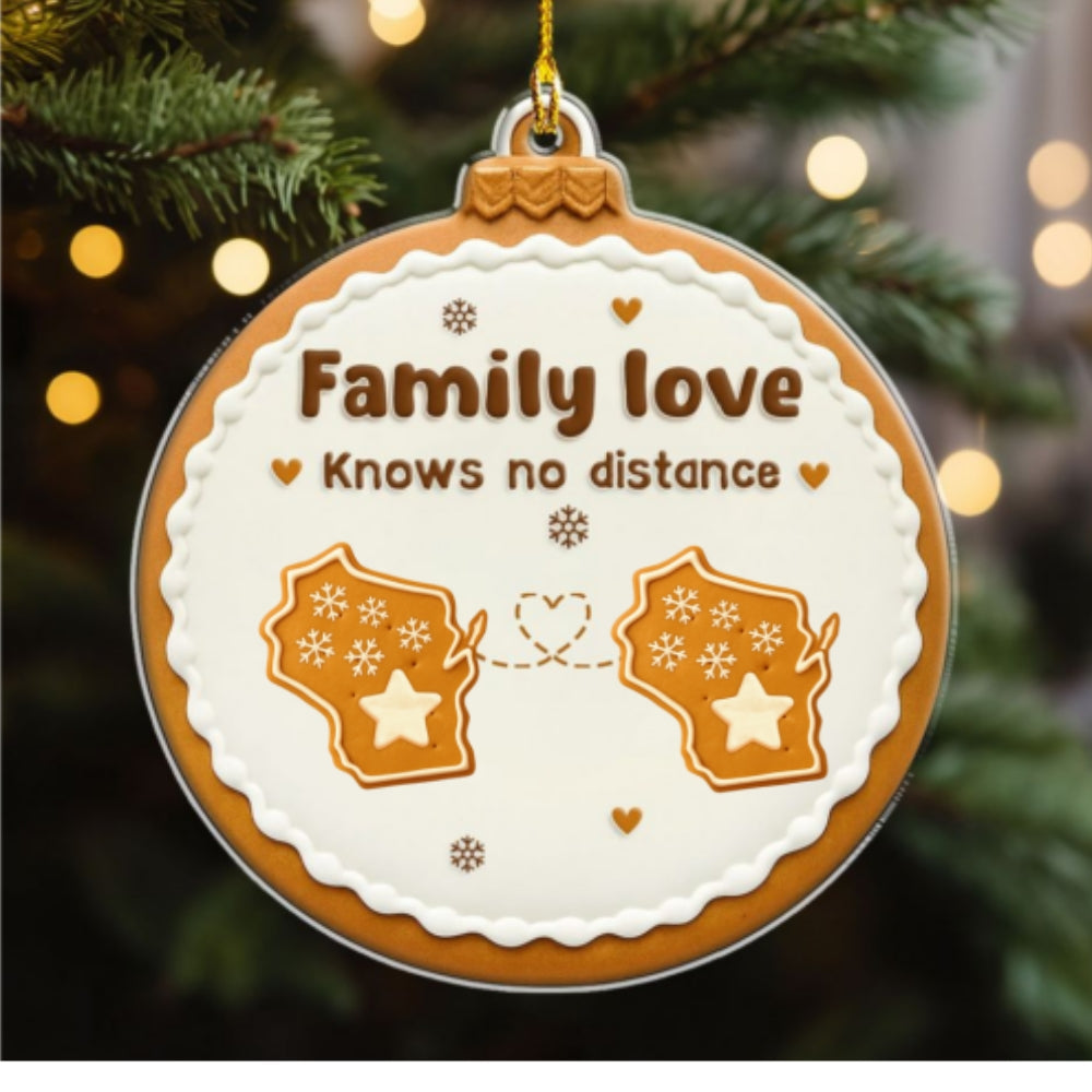 Family In My Heart - Personalized Custom Acrylic Ornament