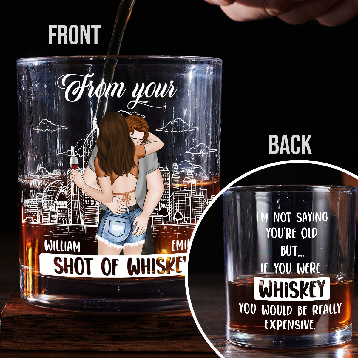 Forever Your Shot Of Whiskey - Personalized Custom Whiskey Glass