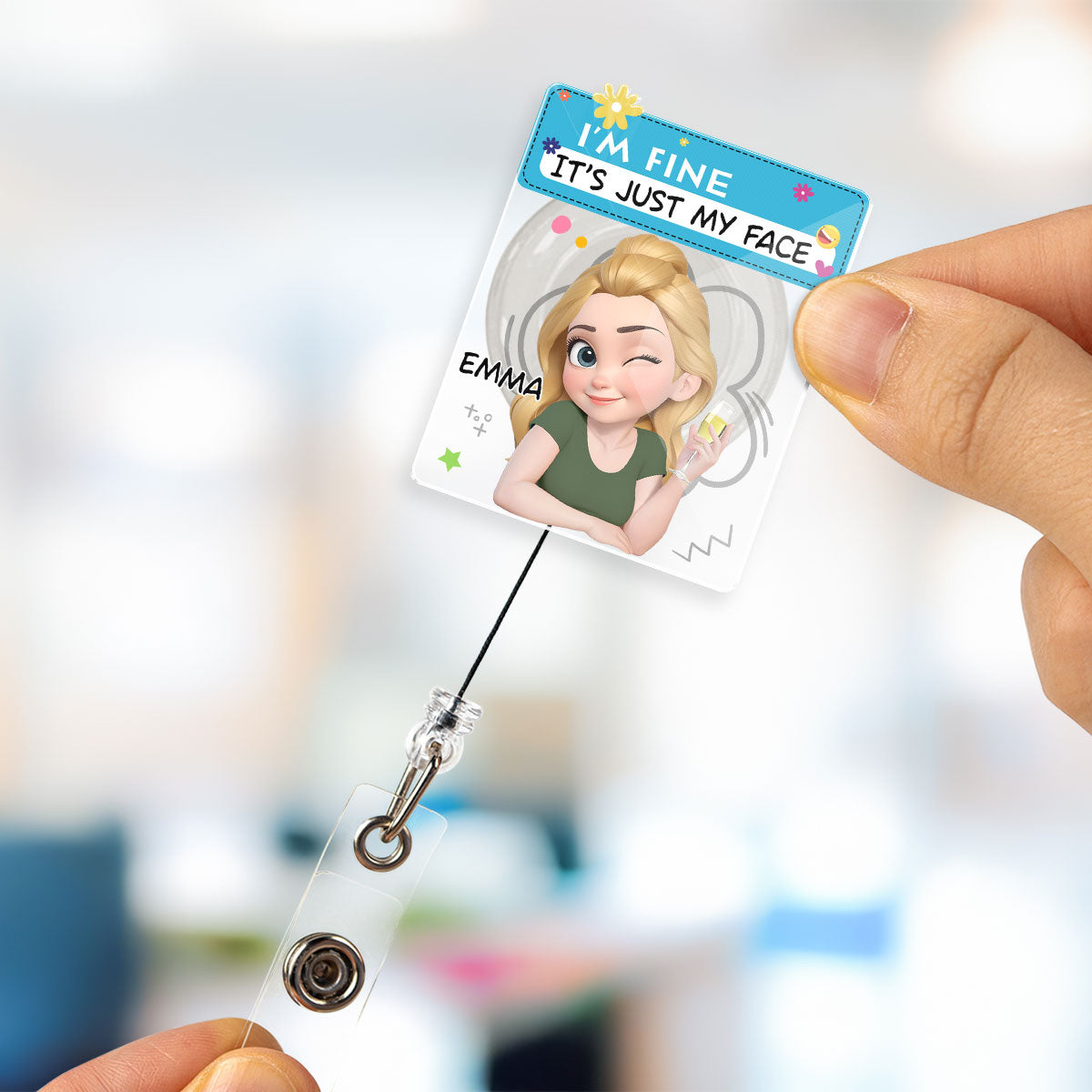 I Am Trying My Best - Personalized Custom Acrylic Badge Reel