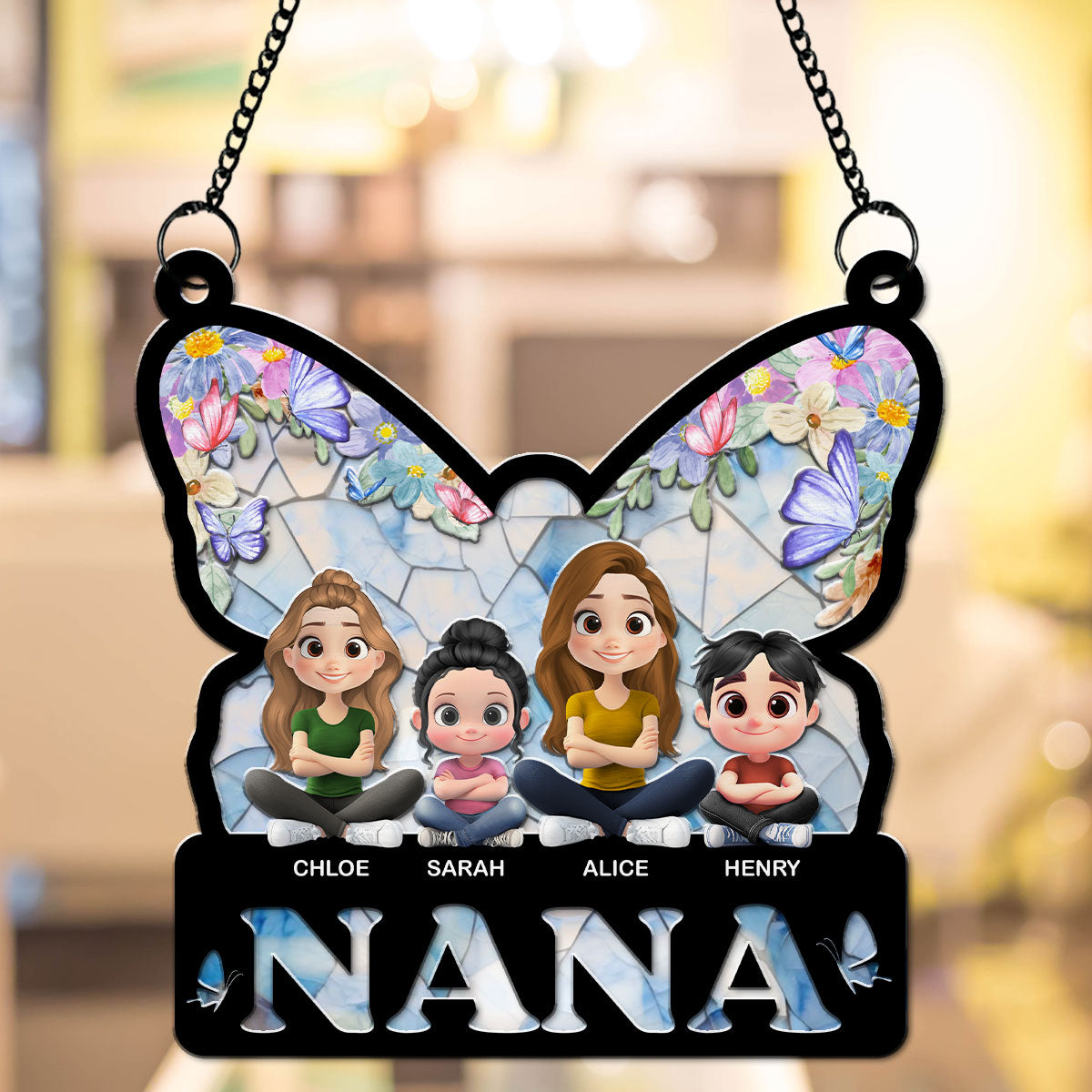 Grandma Mom You Are The Reason Behind My Smile - Personalized Custom Suncatcher