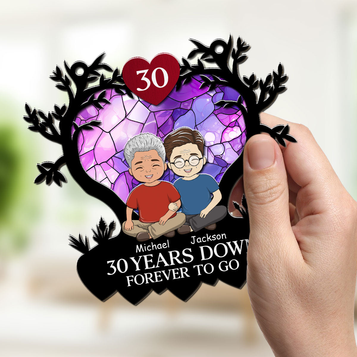 Love Forever - Personalized Custom Suncatcher