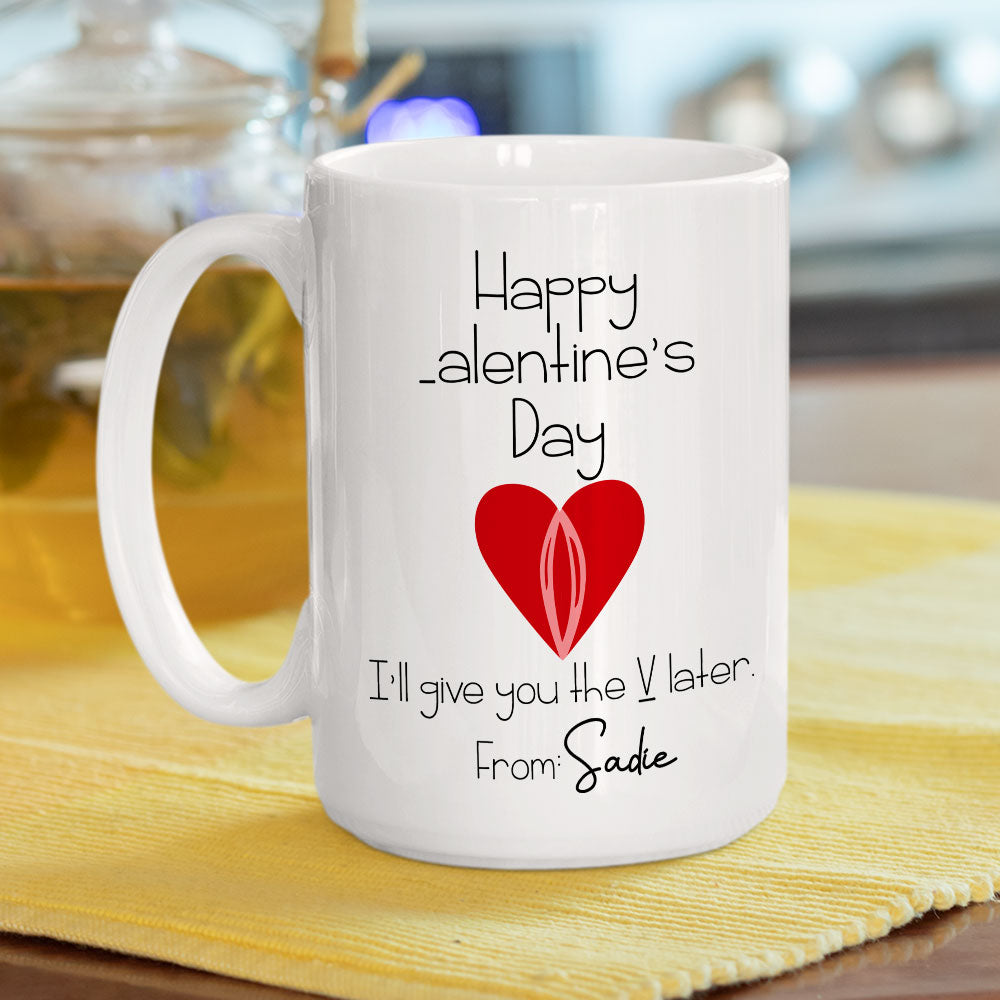 My V - Personalized Custom Coffee Mug