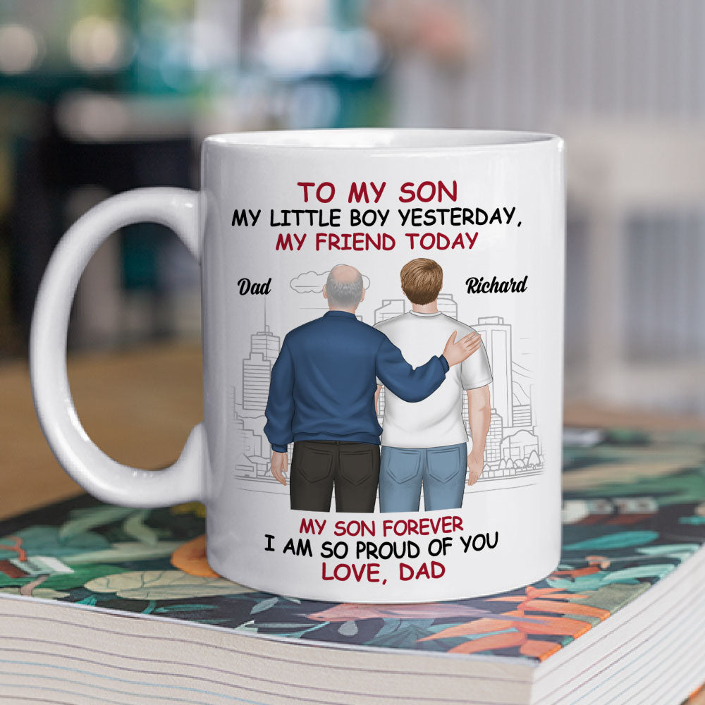 Forever Proud Always Your Dad - Personalized Custom Coffee Mug