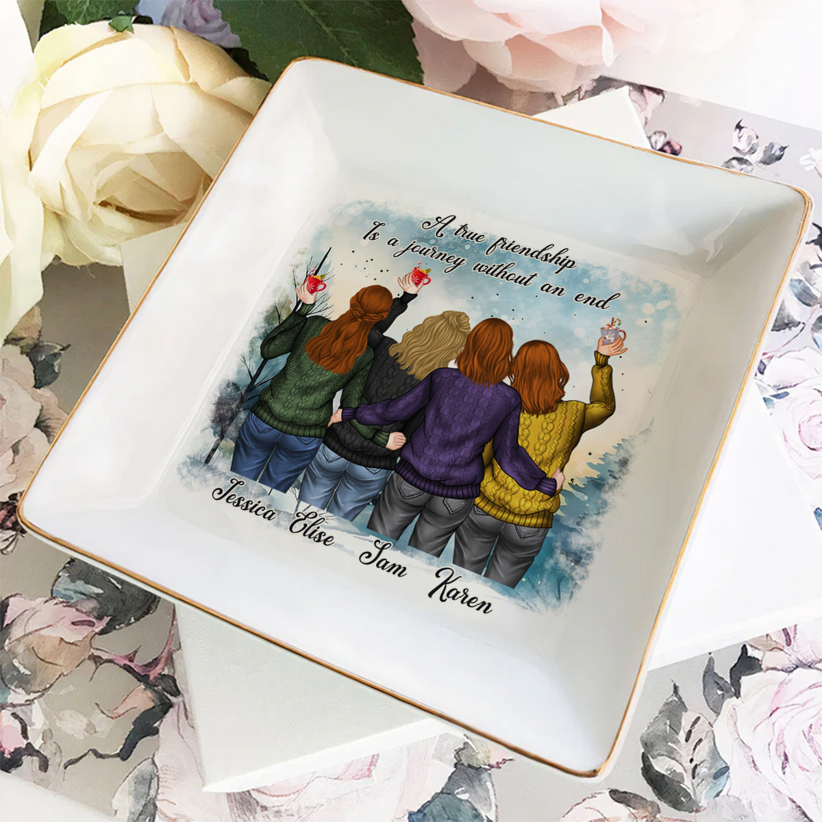 A Journey Without An End - Personalized Custom Jewelry Dish