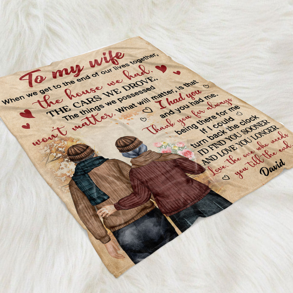 This Blanket Is For My Wife - Personalized Custom Fleece Blanket