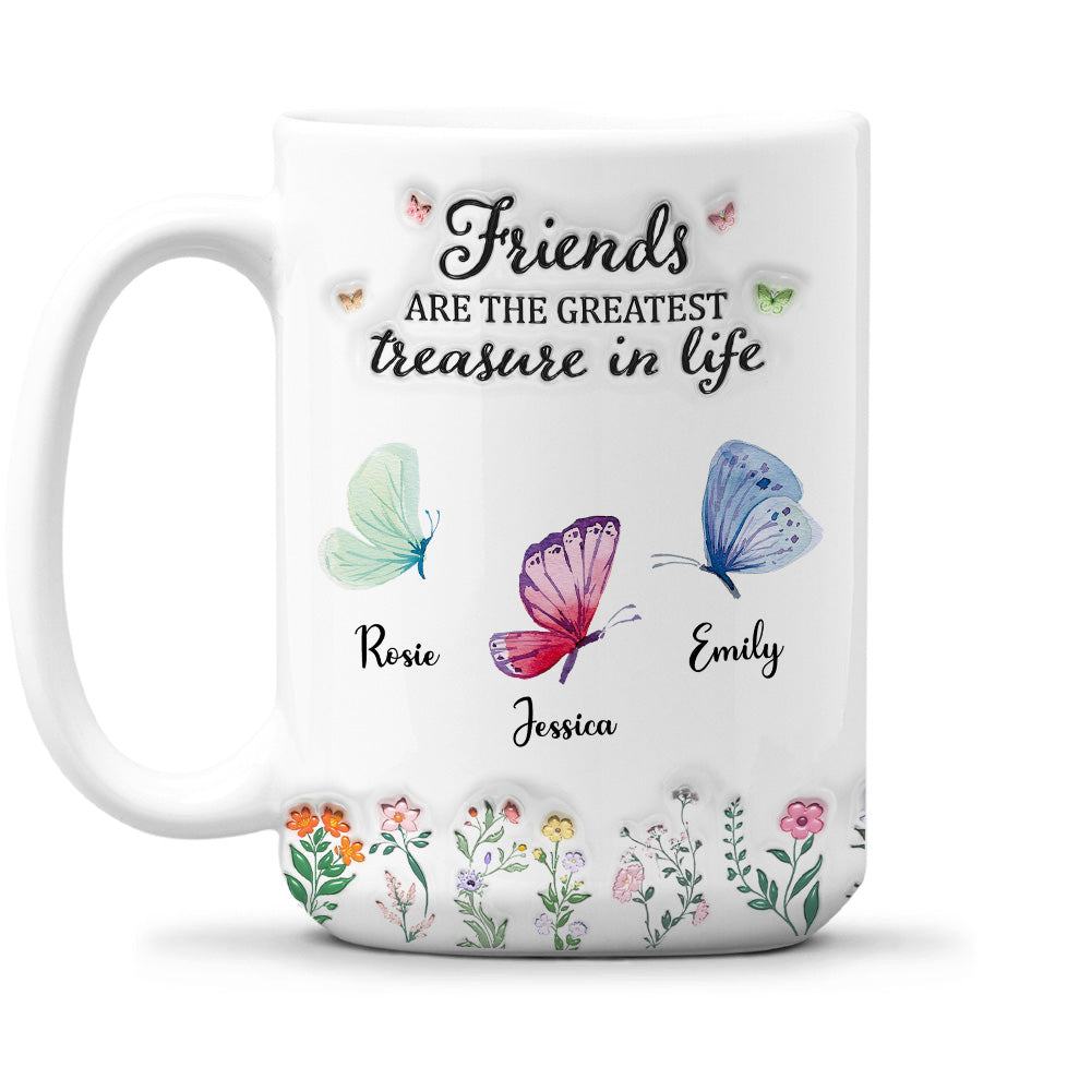 Friends Are Blessings Forever True - Personalized Custom 3D Inflated Effect Mug