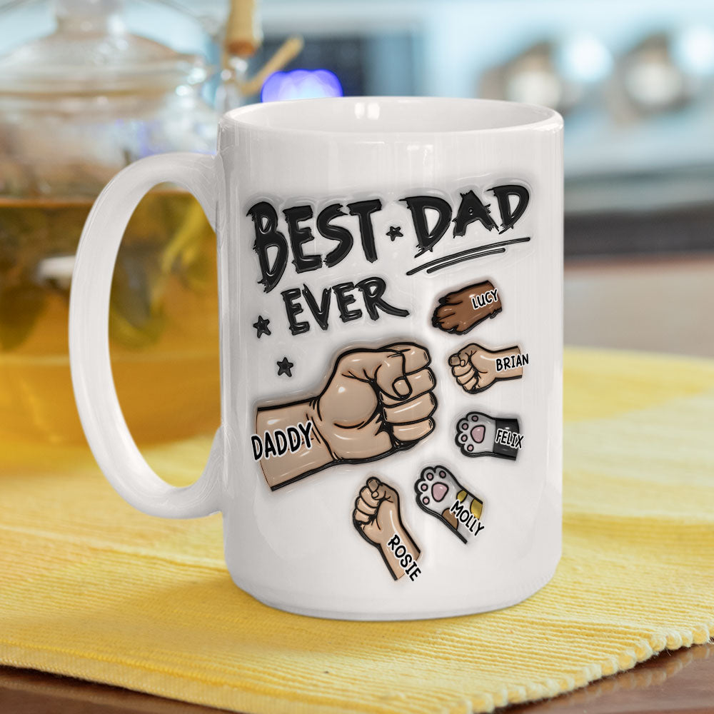 Best Dad Ever - Personalized Custom 3D Inflated Mug