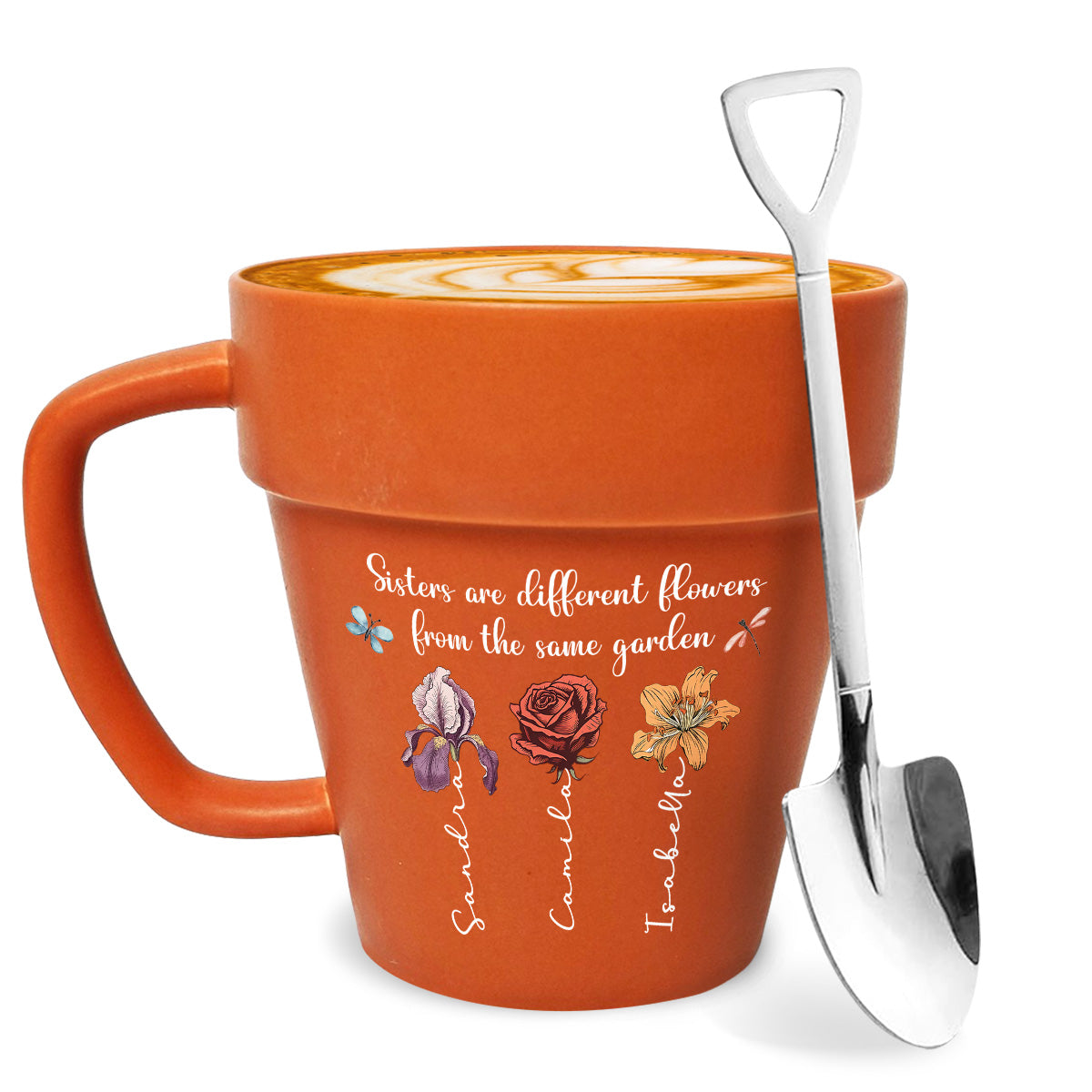 Sisters Are Different Flowers From The Same Garden - Personalized Custom Plant Pot Mug